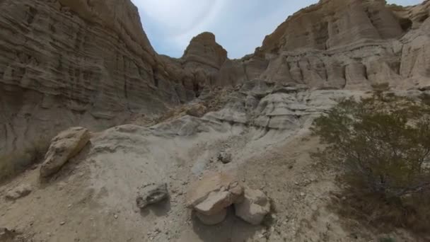 美国加利福尼亚州莫哈韦沙漠的红岩峡谷 — 图库视频影像
