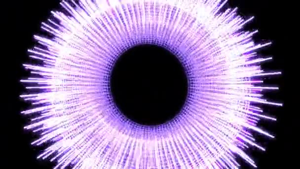 Círculos Patrones Radiales Wobble Purple Animation Loop — Vídeo de stock