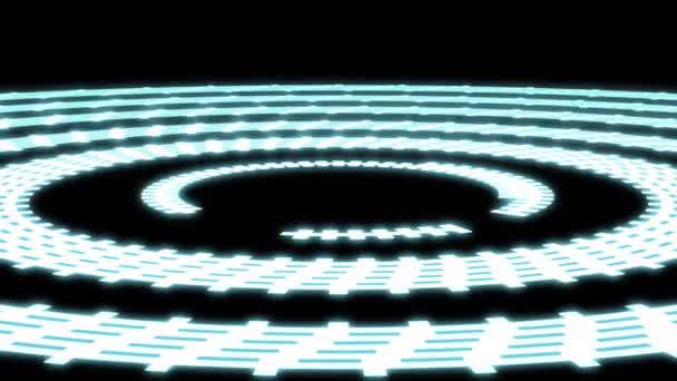 Hud Circle Velocímetro Negrita X80 Grados Azul Animación Loop — Vídeo de stock