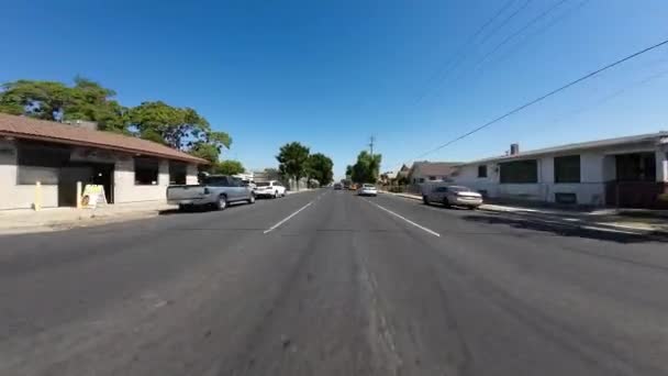 Stockton Şehir Manzarası Dorado Manzara Sürücü Plakası Kaliforniya Abd Ultra — Stok video