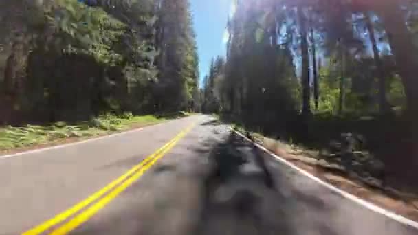 Crater Lake Highway Eastbound Union Creek Naar South Entrance Front — Stockvideo