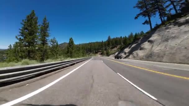Lake Tahoe Scenic Byway Glenbrook Zephyr Cove Hátsó Nézet Driving — Stock videók
