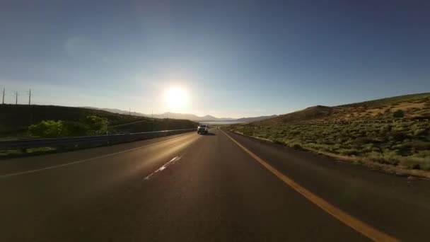 Pohjois Kalifornia Nevada White Lake Takanäkymä Ajo Levyt 395 Southbound — kuvapankkivideo