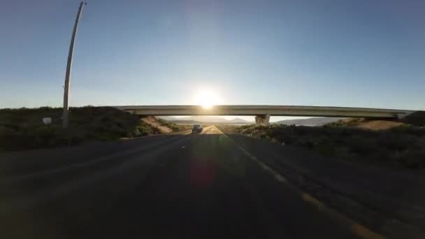 North California Nevada White Lake Widok Tyłu Płyty Jazdy 395 — Wideo stockowe