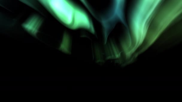 Aurora Green Loop Hintergrund Von Nordlichtern — Stockvideo