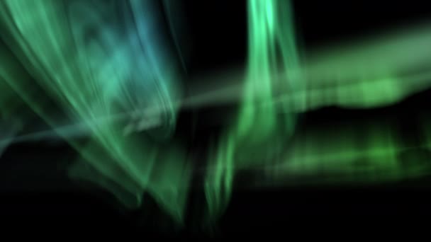 Aurora Espetáculo Vibrante Animado Luzes Norte Animação Verde — Vídeo de Stock