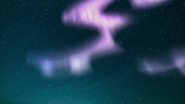 Aurora Starry Sky Spectacle Loop — Vídeo de Stock