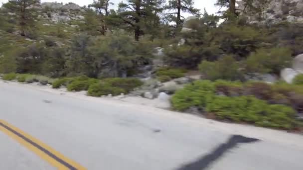 Sierra Nevada Mts Horseshoe Meadow Road Descend Multicam Placa Conducción — Vídeos de Stock