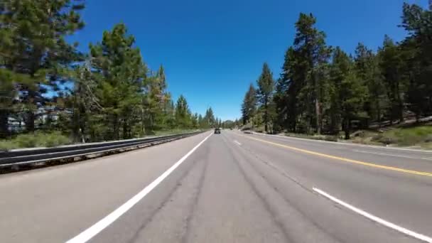 Lake Tahoe Scenic Byway Glenbrook Naar Zephyr Cove Achteraanzicht Driving — Stockvideo