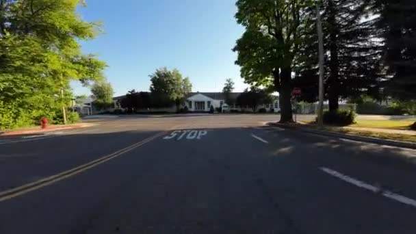 Mount Shasta City Front View Driving Plates Californië Verenigde Staten — Stockvideo