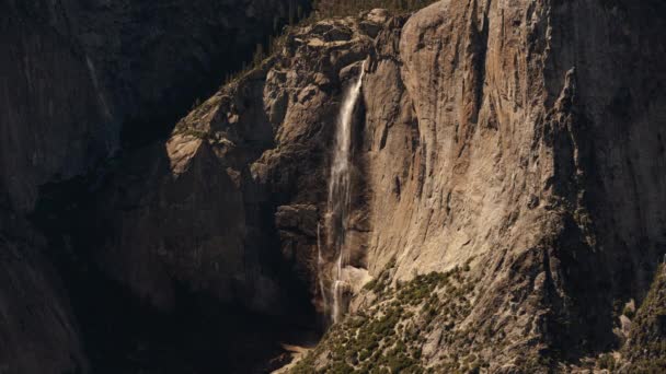 Yosemite Falls Upper Sunset Telepthe Time Lapse Sierra Nevada Mountains — Stockvideo