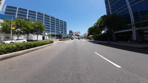 West Hollywood Sunset Strip Direzione Est Vista Frontale Doheny Driving — Video Stock