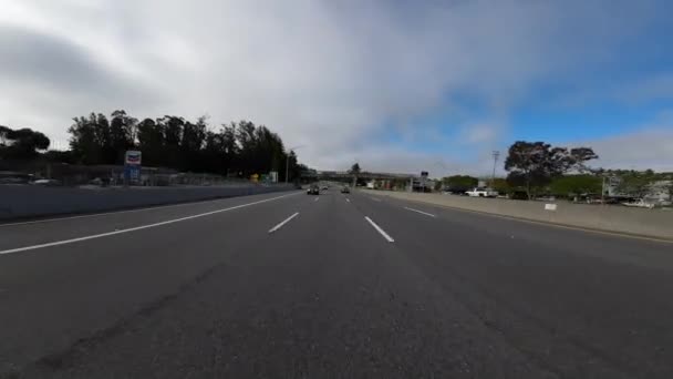 San Francisco Bay Area Strawberry Freeway 101 North Rear View — Stockvideo
