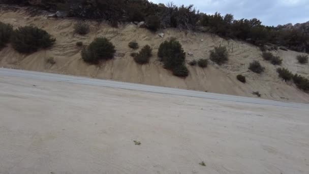 Sierra Nevada Mts Horseshoe Meadow Road Descend Multicam Placa Conducción — Vídeo de stock