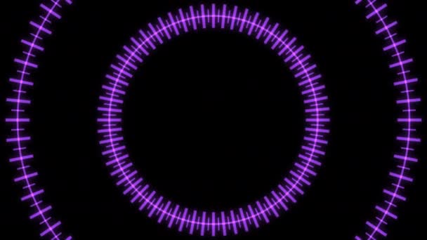 Boucle Animation Pourpre Stroboscopique Rader Circles — Video