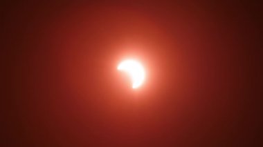 Güneş tutulması 2023 Telephoto Zaman Hızı Konumu Ayarlanmış Astrofotoğrafçılık