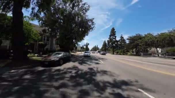 Los Angeles Olympic Blvd Eastbound Rear View Crescent Heights Blvd — Stok Video