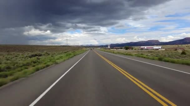 Hyperlapse Driving Utah Scenic Highway Vista Trasera Utah Southwest Usa — Vídeo de stock