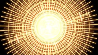 Elektrik Mandala Altın Parlak Canlandırma Döngüsü