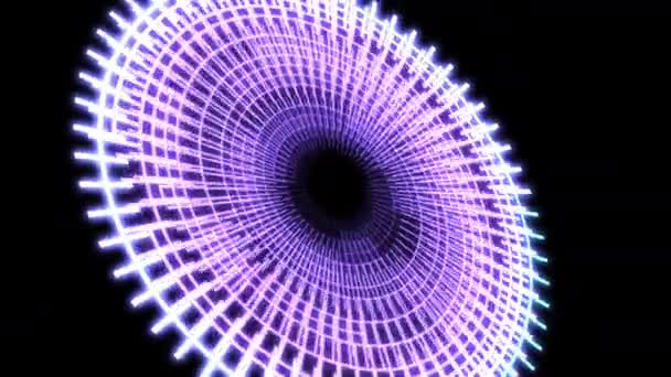 Cirkels Geometrische Patronen Bold Wobble Purple Animation Loop — Stockvideo