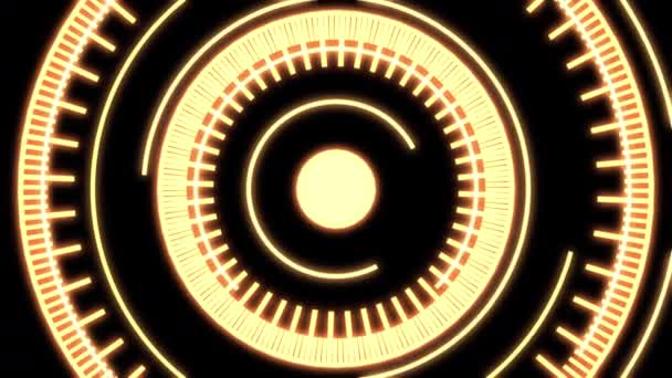 Arco Ecualizador Audio Una Ondulación Amarilla Grande Loop Animation — Vídeos de Stock
