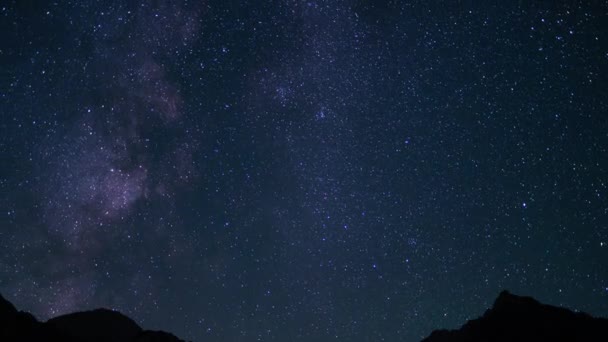 Delta Aquarids Meteor Shower Milky Way Galaxy 50Mm Południowo Zachodnie — Wideo stockowe