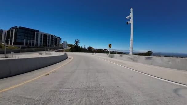 San Francisco Bay Bridge Nyugatra Tartó Oakland Kincses Sziget Front — Stock videók