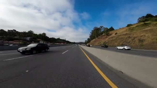 San Francisco Bay Area Strawberry Freeway 101 North Rear View — Αρχείο Βίντεο