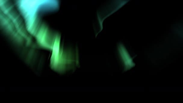 Aurora Borealis Loop Glowing Green Fone — стоковое видео