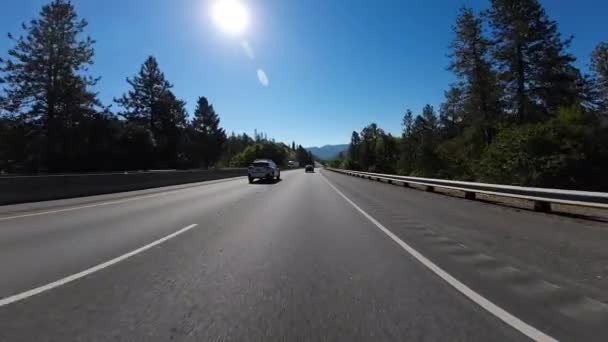 Oregon Pacific Highway Southbound Grants Pass Front View Driving Plates — Stock Video