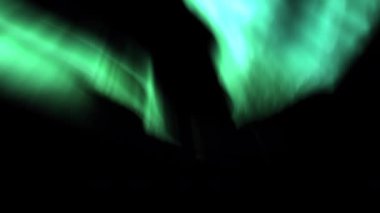 Aurora Borealis Gerçekçi Canlandırma Döngüsü Yeşil 1 Kuzey Işıkları