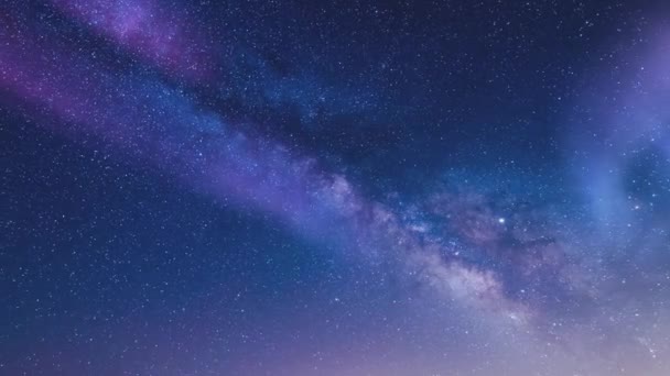 Aurora Akvaryumları Meteor Sağanağı Samanyolu Galaksisi Güney Gökyüzü Hızı Geniş — Stok video