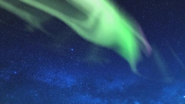 Aurora Aquarids Meteor Milky Way Galaxy Time Lapse Rise Southeast — 비디오