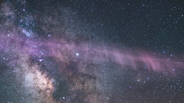 极光银河系时间南移50毫米水瓶座流星雨之夜至日出 — 图库视频影像