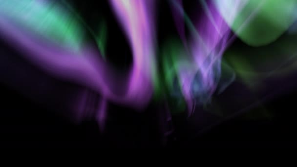 Aurora Borealis Pętla Fioletowy Zielony — Wideo stockowe