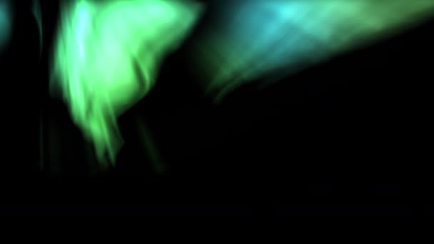 Aurora Realistisk Animasjon Bakgrunn Grønn – stockvideo