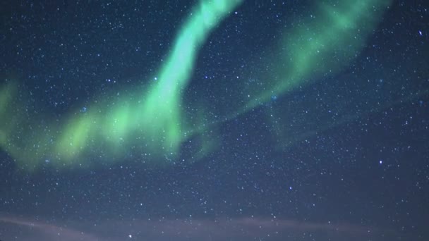 Aurora Drogi Mlecznej Galaxy Time Lapse Wiosnę Niebo — Wideo stockowe