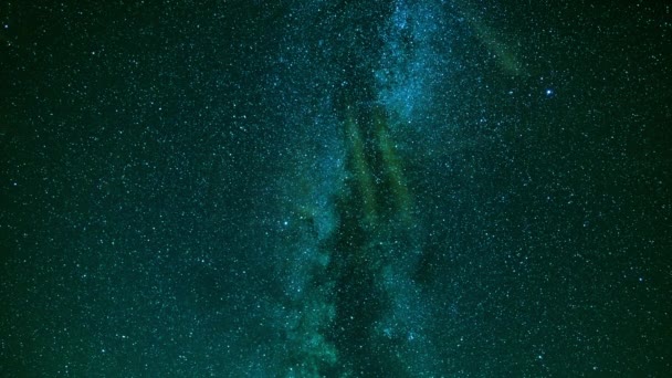 Aurora Grön Och Vintergatan Galaxy Loop Sydvästra Himlen — Stockvideo