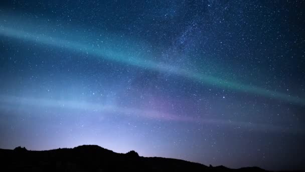 Tempête Solaire Voie Lactée Time Lapse 24Mm Dans Ciel Ouest — Video