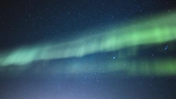 Aurora Vintergatan Galaxy Time Lapse Våren Sky — Stockvideo