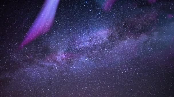 Aurora Purple Milky Way Loop Suthwest Sky — Stock video