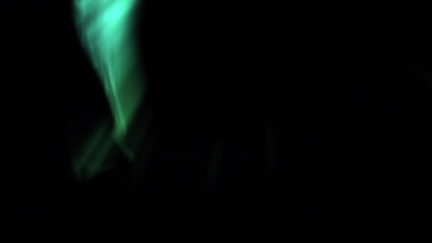 Aurora Borealis Realistisk Animasjonsløkke Grønn Nordlys – stockvideo