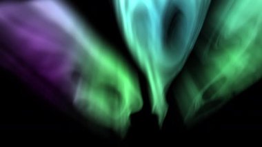 Aurora Animasyon Yeşil Mor Döngü