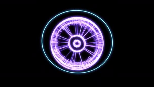 Spinning Wheel Purple Animation Loop — Stock Video