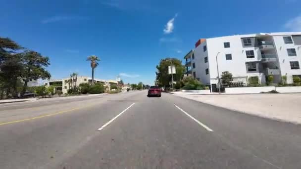 Los Angeles Olympic Blvd Eastbound Front View San Vicente Blvd — Stock video