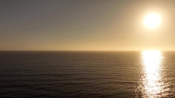 Воздушный Выстрел Океана Эльзы Закате — стоковое видео