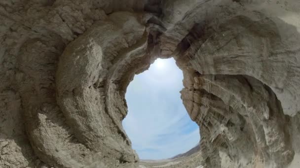 Red Rock Canyon Slot Canyon Tiny Planet Desierto Mojave California — Vídeos de Stock