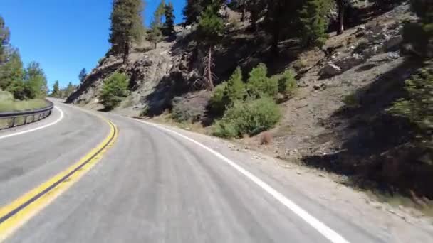 Angeles Crest Highway Summer Eastbound Islip Saddle Grassy Hollow Front — Stok Video