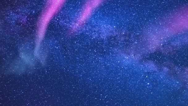 Aurora Akwaria Meteor Prysznic Drogi Mlecznej Galaxy Time Lapse East — Wideo stockowe