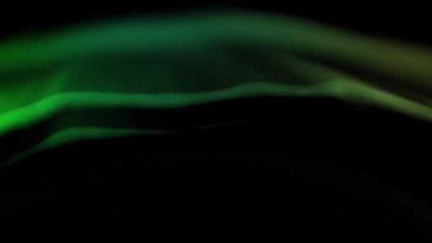 Aurora Borealis Анімація Цикл Зелене Північне Сяйво — стокове відео
